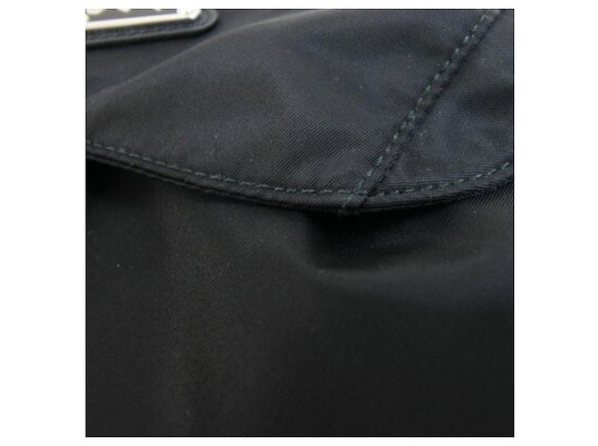Sac à dos Prada en nylon et cuir Noir - vue 5