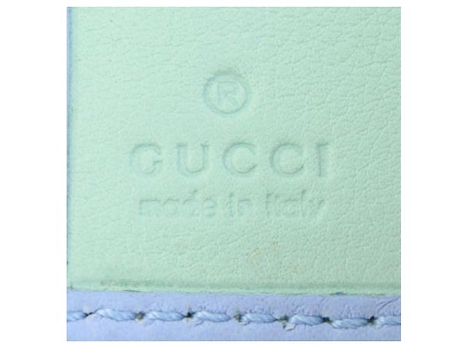 Marmont Portafoglio bi-fold Gucci in pelle azzurro e verde Verde chiaro Blu chiaro - vista 5