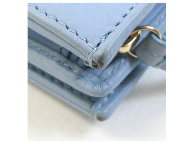 Marmont Portafoglio bi-fold Gucci in pelle azzurro e verde Verde chiaro Blu chiaro - vista 6