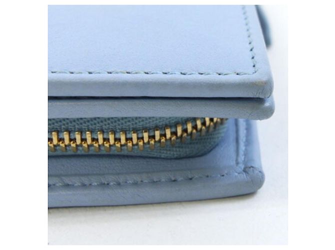 Marmont Portafoglio bi-fold Gucci in pelle azzurro e verde Verde chiaro Blu chiaro - vista 7