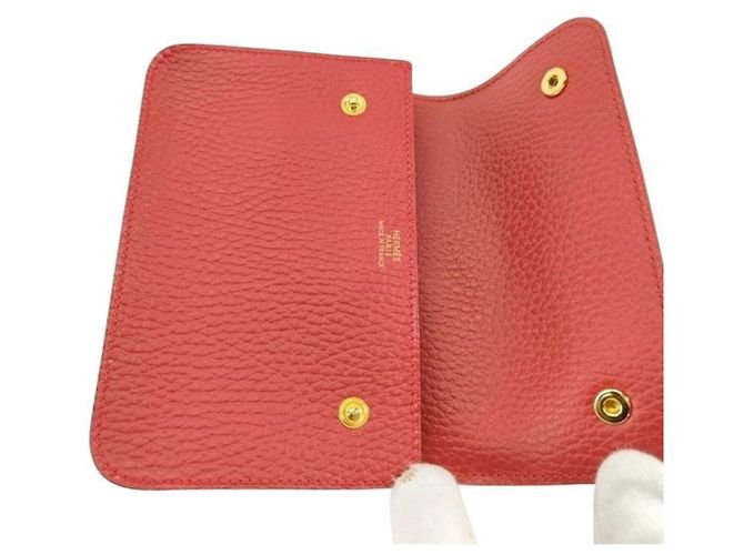 Hermès Gürteltasche Pochette aus rotem Leder - Ansicht 5