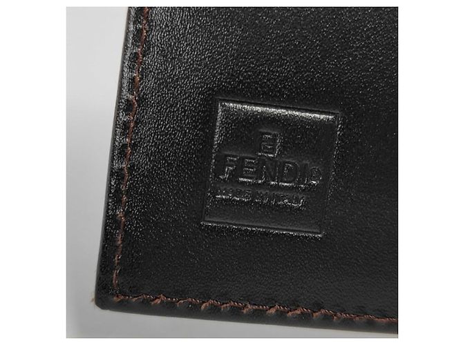 Portafoglio tri-fold Fendi Zucca Pattern Marrone - vista 5