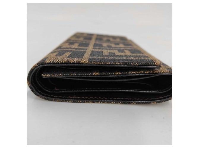 Portafoglio tri-fold Fendi Zucca Pattern Marrone - vista 8