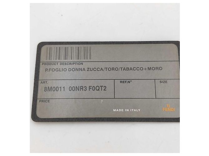 Portafoglio tri-fold Fendi Zucca Pattern Marrone - vista 9
