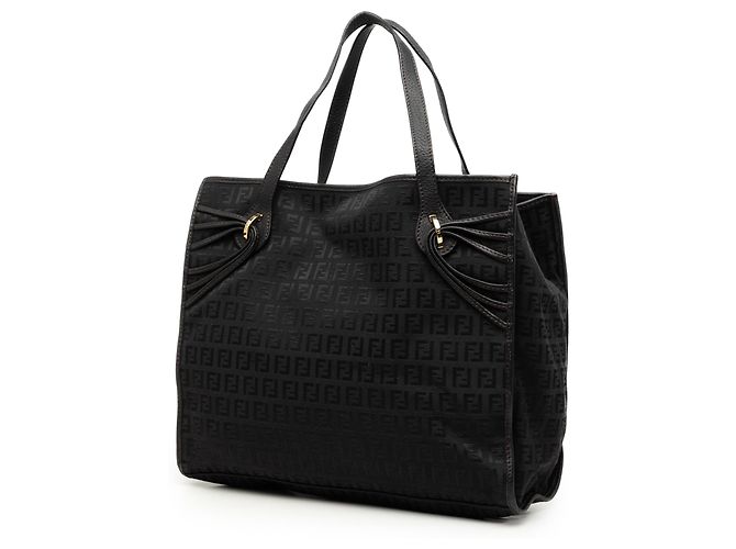 Fendi Shopper aus schwarzem Zucchino-Canvas - Ansicht 2