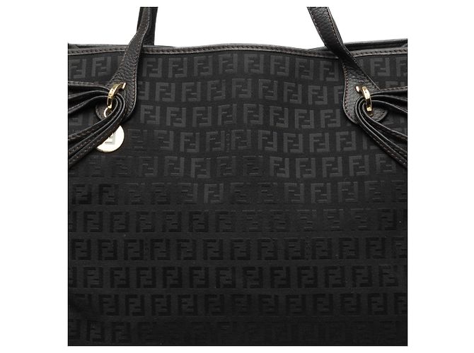 Fendi Shopper aus schwarzem Zucchino-Canvas - Ansicht 6