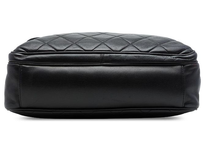 Chanel Black CC Quilted Lambskin Front Pocket Tote - view 3