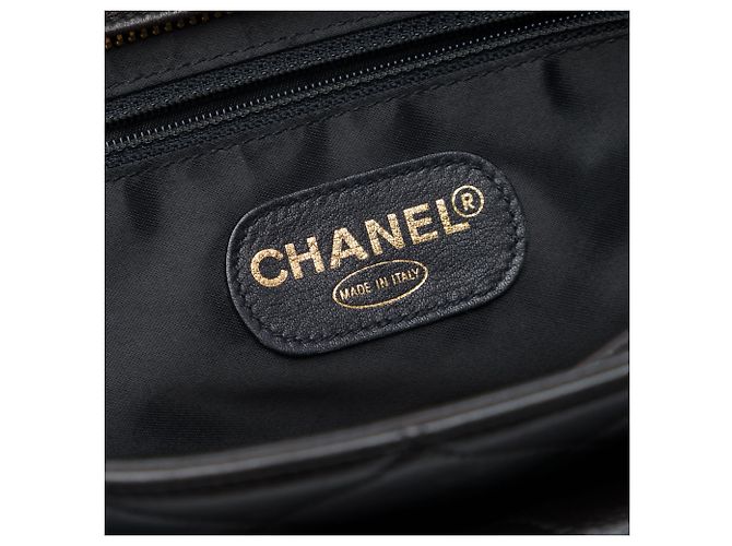 Chanel Black CC Quilted Lambskin Front Pocket Tote - view 5