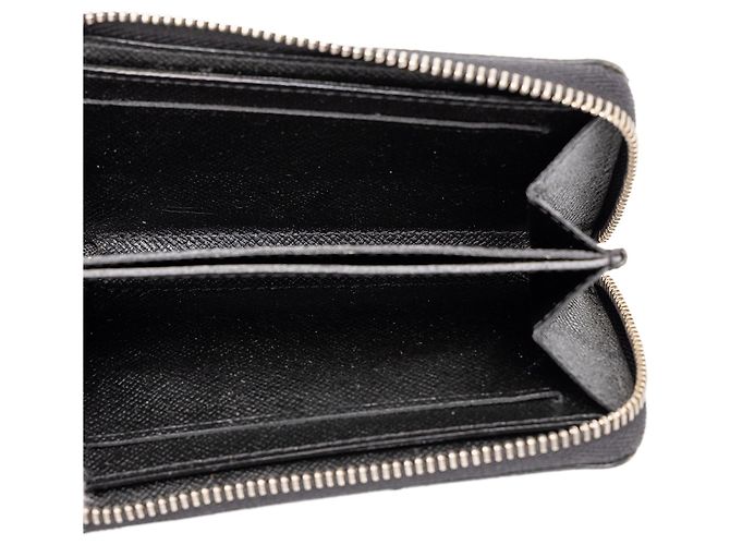 Louis Vuitton Black Damier Graphite Zippy Coin Pouch Nero - vista 4