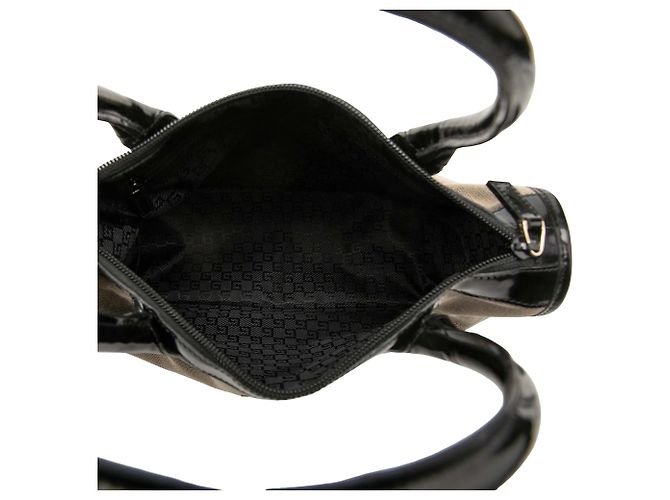 Bolsa de mão Gucci em tela cinza Marrom - vista 4