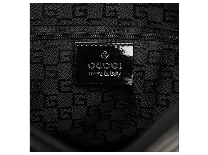Bolsa de mão Gucci em tela cinza Marrom - vista 5