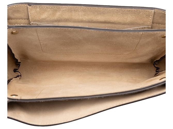 Chloé Faye Crossbody Small em camurça e couro de bezerro castanho Marrom Taupe - vista 4