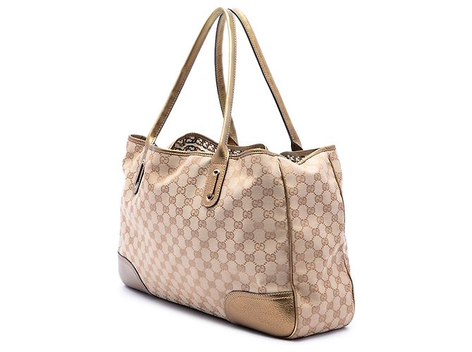 Gucci Princy Tote aus beigem GG Canvas - Ansicht 2
