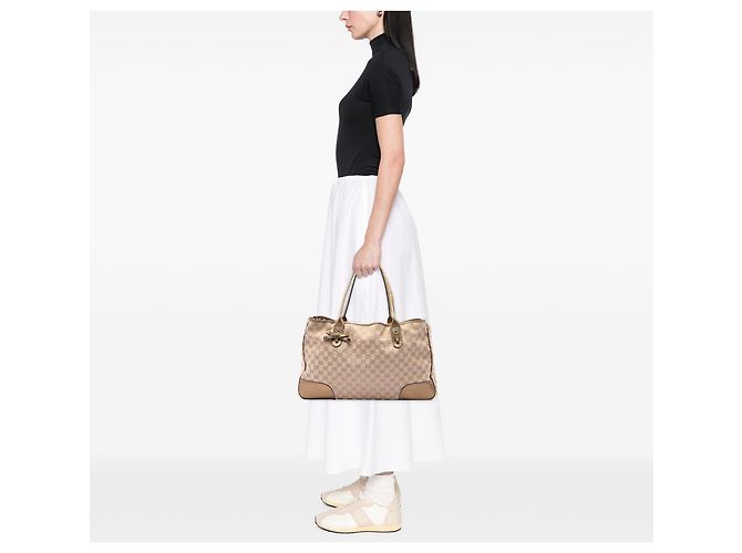 Gucci Princy Tote aus beigem GG Canvas - Ansicht 6