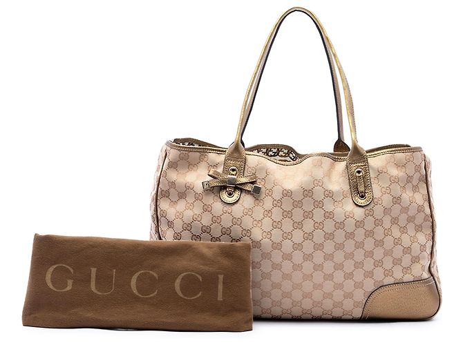 Gucci Princy Tote aus beigem GG Canvas - Ansicht 7