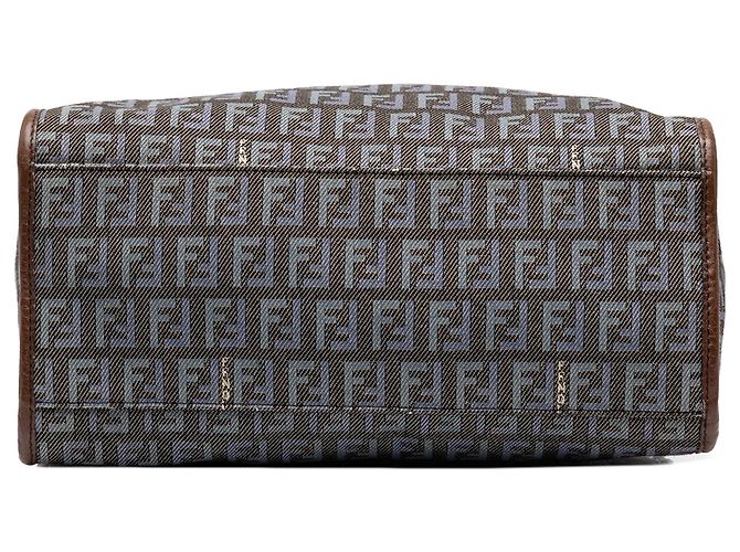 Fendi Gray Zucchino Denim Handtasche Braun - Ansicht 3