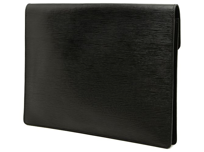 Louis Vuitton Black Epi Porte Documents Senateur Nero - vista 2