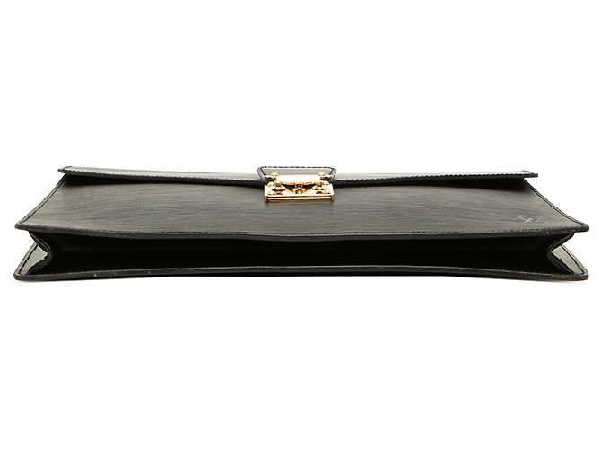 Louis Vuitton Black Epi Porte Documents Senateur Nero - vista 3