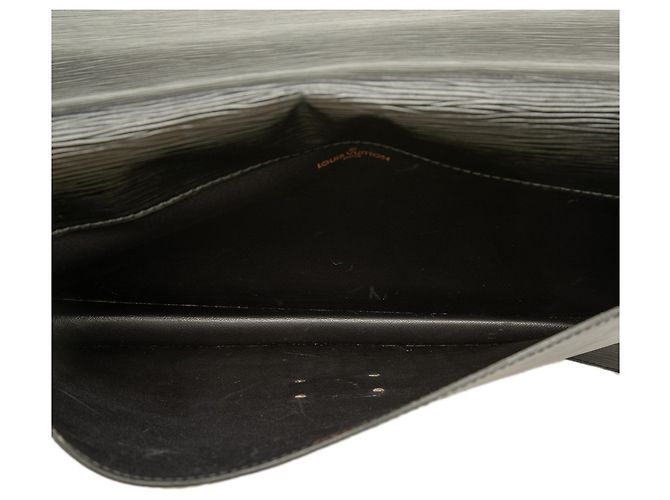 Louis Vuitton Black Epi Porte Documents Senateur Nero - vista 4
