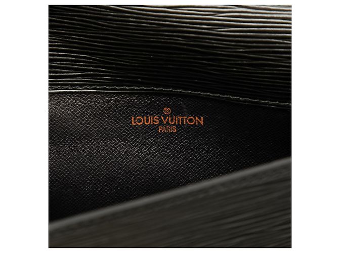 Louis Vuitton Black Epi Porte Documents Senateur Nero - vista 5