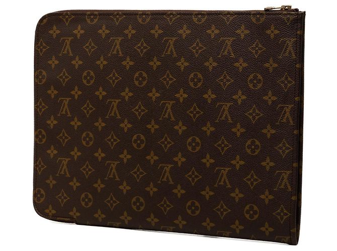 Louis Vuitton Brown Monogram Poche Documents Portfolio Marrone - vista 2