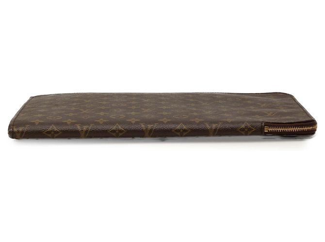 Louis Vuitton Brown Monogram Poche Documents Portfolio Marrone - vista 3