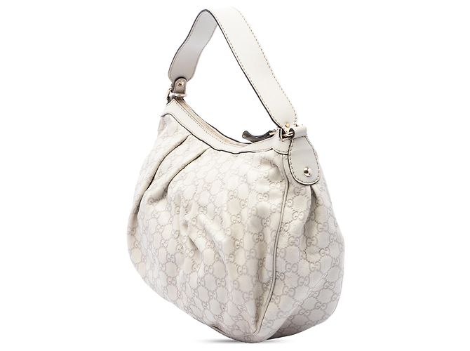 Gucci White Guccissima Sukey Schultertasche Weiß Aus weiß - Ansicht 2