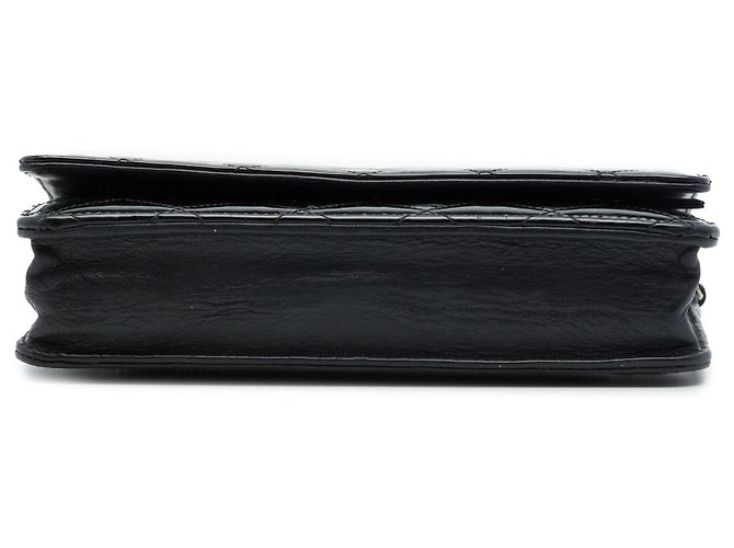 Portafoglio Chanel Black CC Quilted Patent Wallet On Chain Nero - vista 3