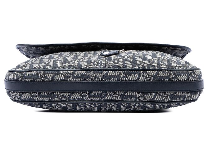 Autre Marque Dior Blue Diorissimo Trotter Canvas Messenger Bag Blau Marineblau - Ansicht 3