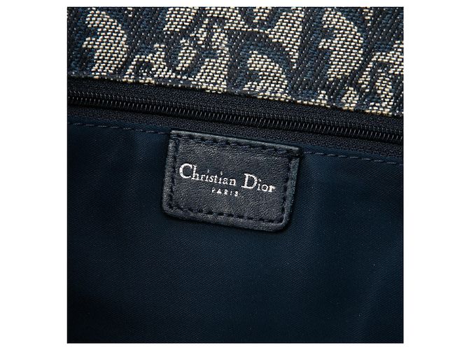 Autre Marque Dior Blue Diorissimo Trotter Canvas Messenger Bag Blau Marineblau - Ansicht 5