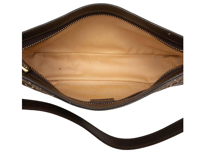 Céline Celine Brown C Macadam Canvas Shoulder Bag - view 4