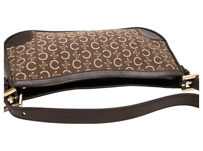 Céline Celine Brown C Macadam Canvas Shoulder Bag - view 8