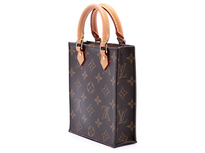 Louis Vuitton Brown Monogram Petit Sac Plat Marrom - vista 2