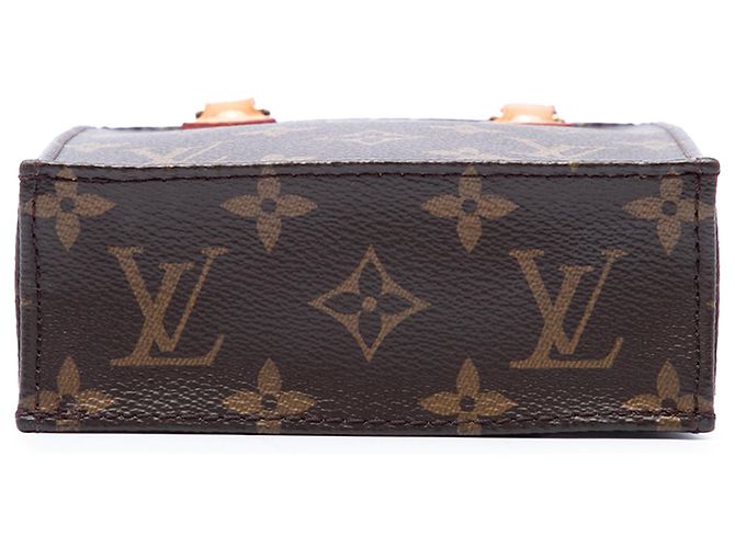 Louis Vuitton Brown Monogram Petit Sac Plat Marrom - vista 3