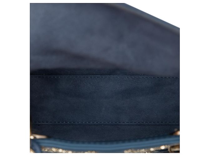 Dior Blue Mini Lambskin Cannage Lucky Star Studded Lady Dior Azul - vista 4