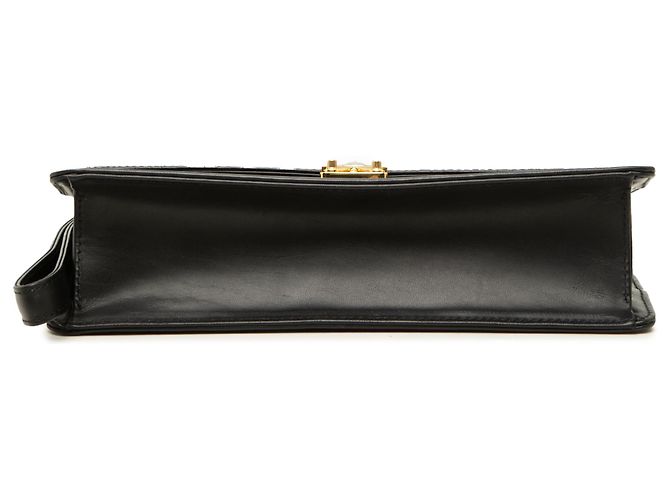 Clutch Versace in pelle nera Medusa Sunburst Nero - vista 3