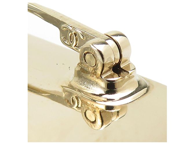 Chanel Brosche mit vergoldeter Logo-Plakette Gold Golden - Ansicht 13
