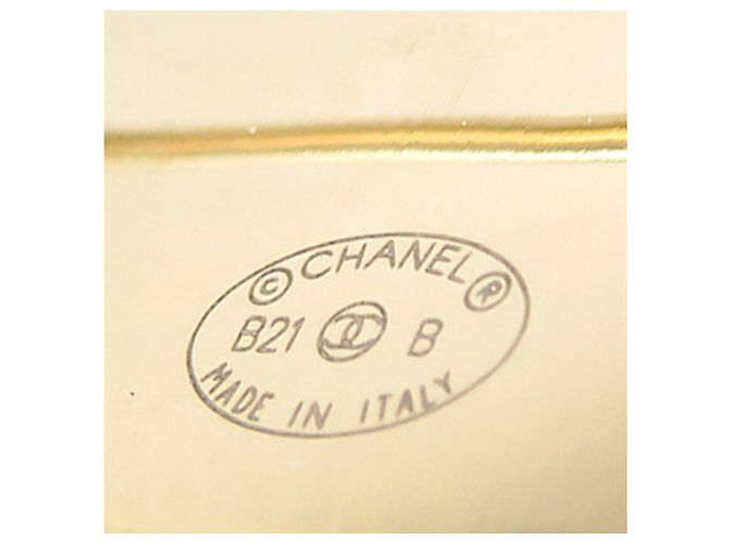 Chanel Brosche mit vergoldeter Logo-Plakette Gold Golden - Ansicht 4