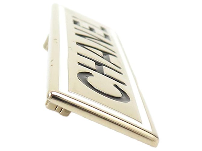 Chanel Brosche mit vergoldeter Logo-Plakette Gold Golden - Ansicht 6
