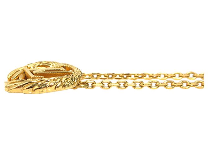Louis Vuitton Gold Gold Plated Collier LV Angel Necklace D'oro - vista 5
