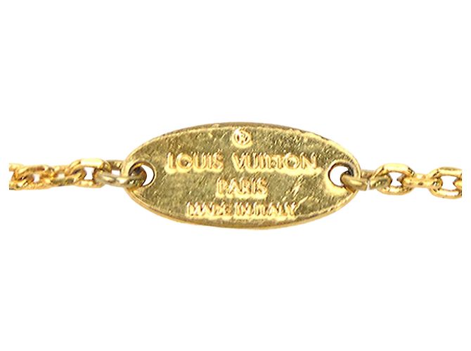 Louis Vuitton Gold Gold Plated Collier LV Angel Necklace D'oro - vista 6