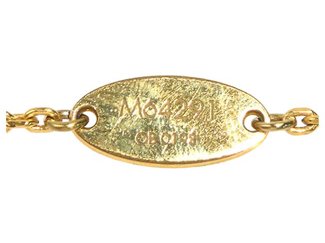 Louis Vuitton Gold Gold Plated Collier LV Angel Necklace D'oro - vista 7
