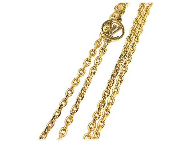 Louis Vuitton Gold Gold Plated Collier LV Angel Necklace D'oro - vista 9