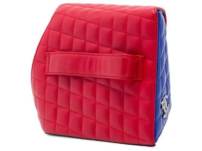 Clutch Chanel Fresh Air in pelle d'agnello matelassé rossa Rosso - vista 2
