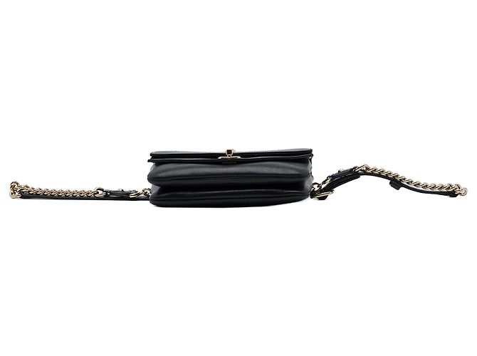 Chanel Black CC Chevron Sheepskin Double Envelope Flap Schwarz - Ansicht 3