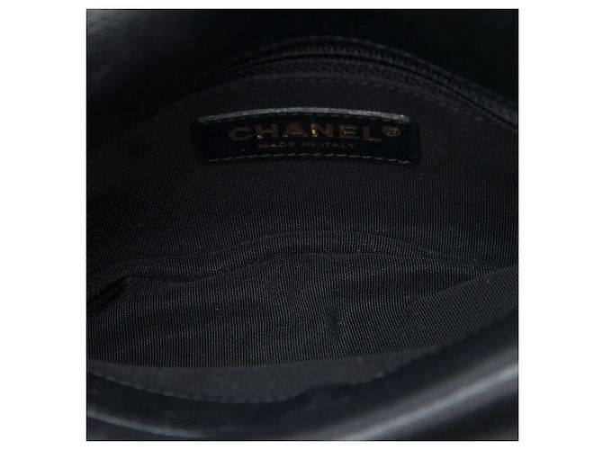 Chanel Black CC Chevron Sheepskin Double Envelope Flap Schwarz - Ansicht 4