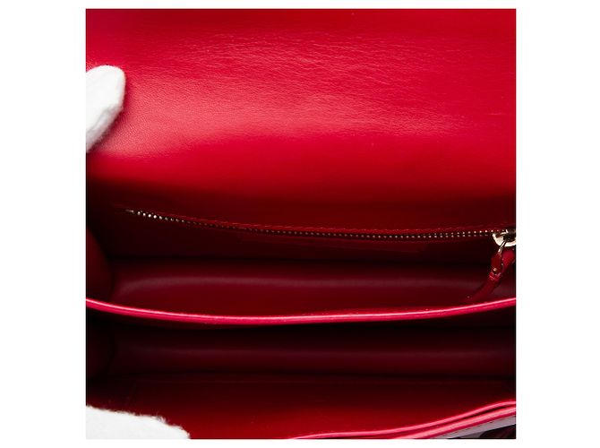 Bolsa de Ombro com Aba Rockstud em Couro Vermelho Valentino - vista 4