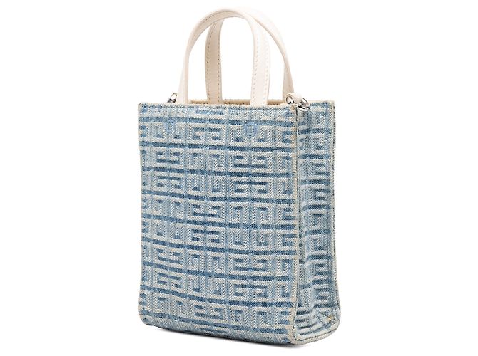 Givenchy Blue Mini Denim Vertical G Tote Bleu - vue 2
