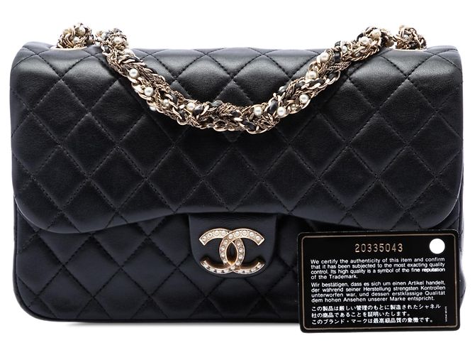 Chanel Black Medium Quilted Lambskin Westminster Pearl Flap Schwarz - Ansicht 7