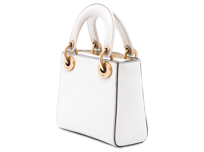 Dior White DiorAmour Niki De Saint Phalle Mini Calfskin Love Lady Dior Bianco Bianco sporco - vista 2